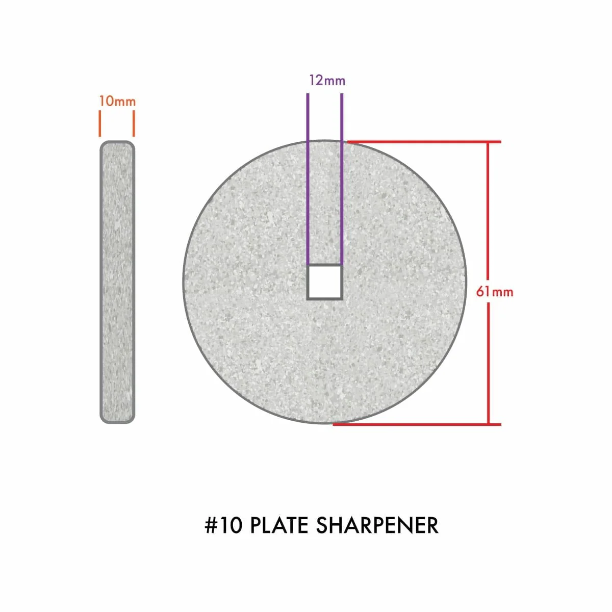 #10/12 Meat Grinder Knife & Plate Sharpening System, FINE - Image 7