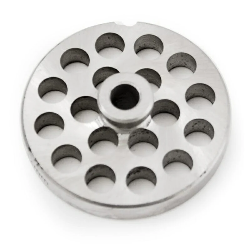 #22 Stainless Steel 1/2" Grinder Plate with Hub