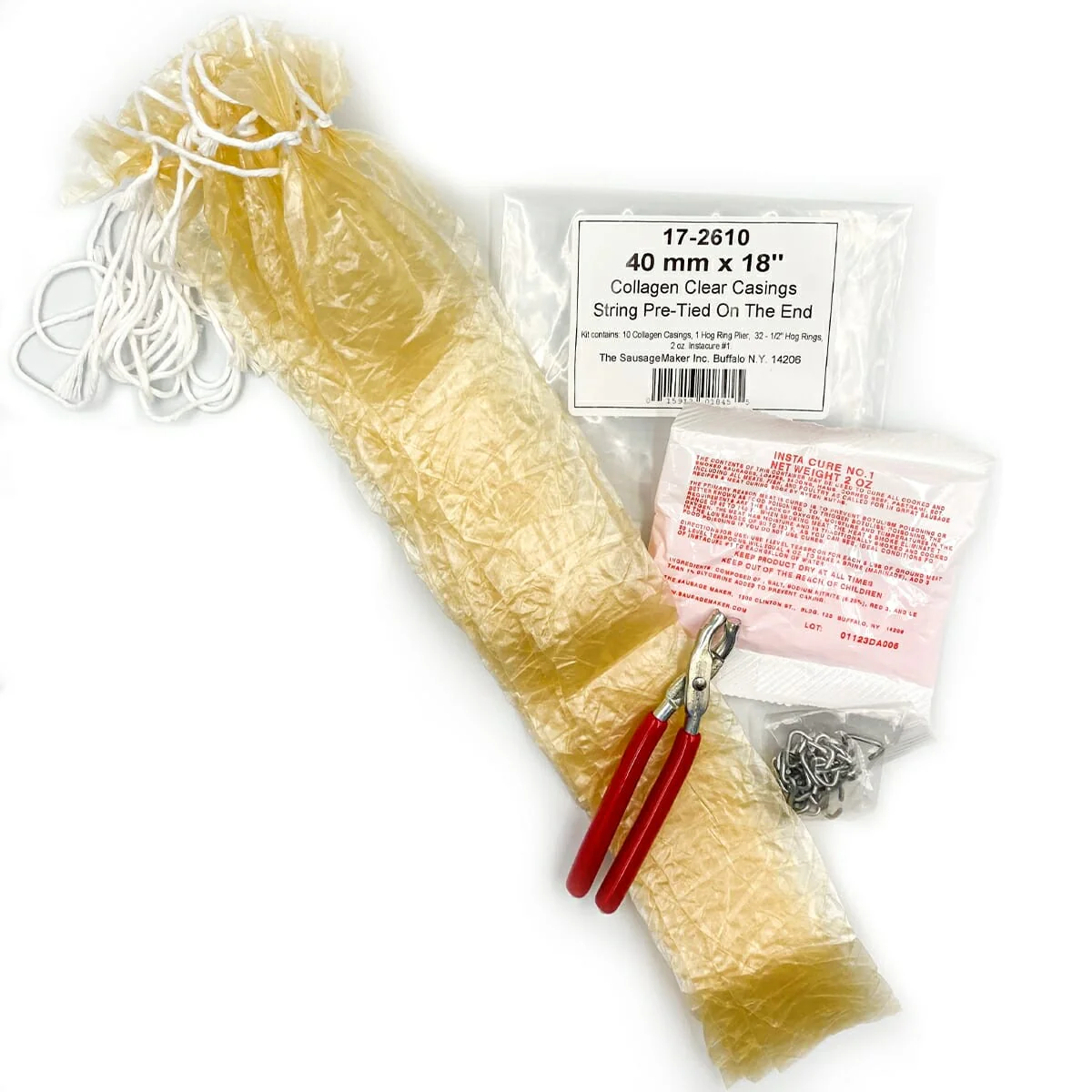40mm x 18" Collagen Casing Kit