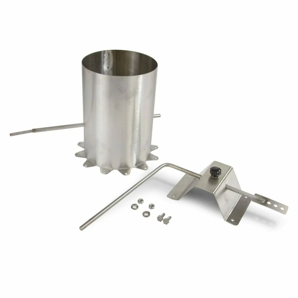 6" Smoke Stack with Damper for 100 lb. Smokers - Image 3