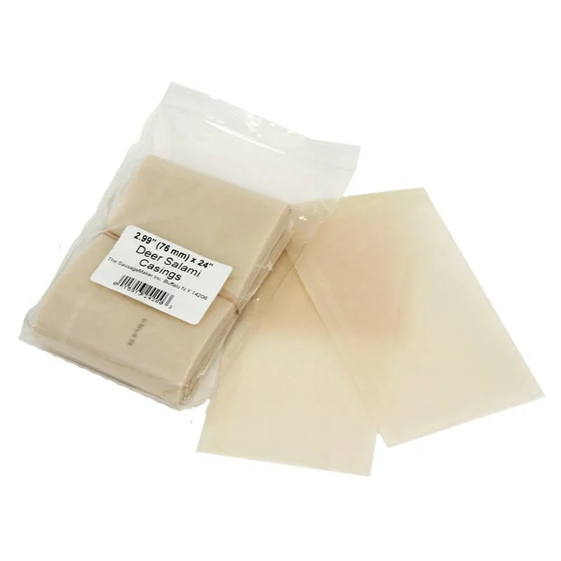 Clear Fibrous Salami Casings 76mm