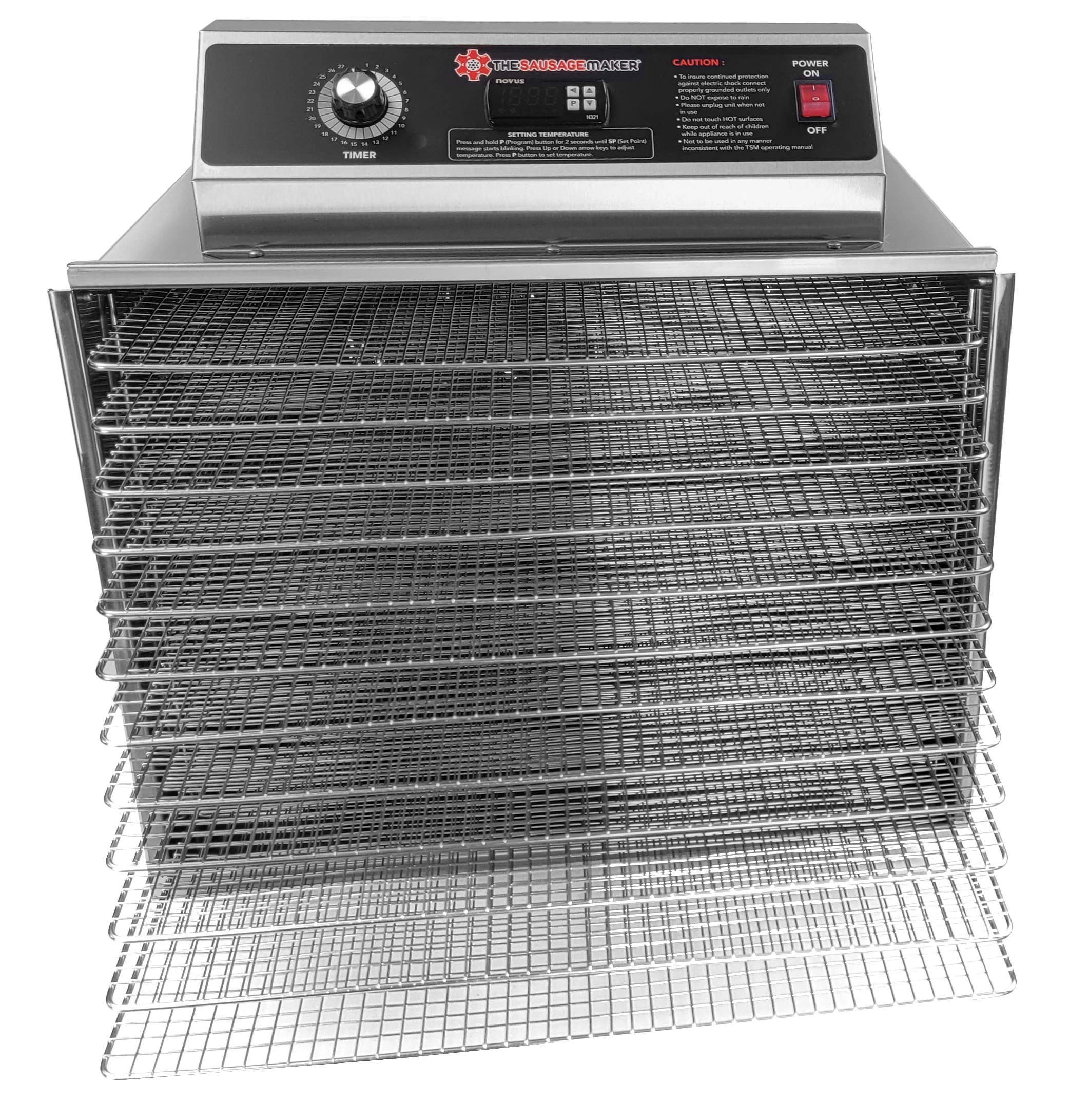 D-12 Food Dehydrator with Stainless Steel Shelves