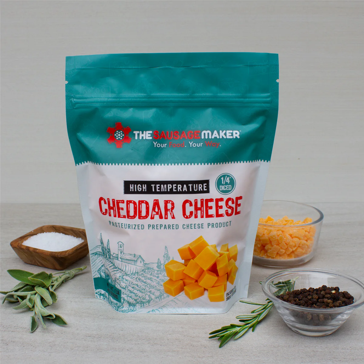 High Temp Cheddar Cheese 1 lb - Image 4
