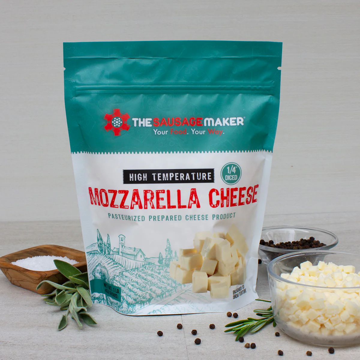 High Temp Mozzarella Cheese 1 lb - Image 5