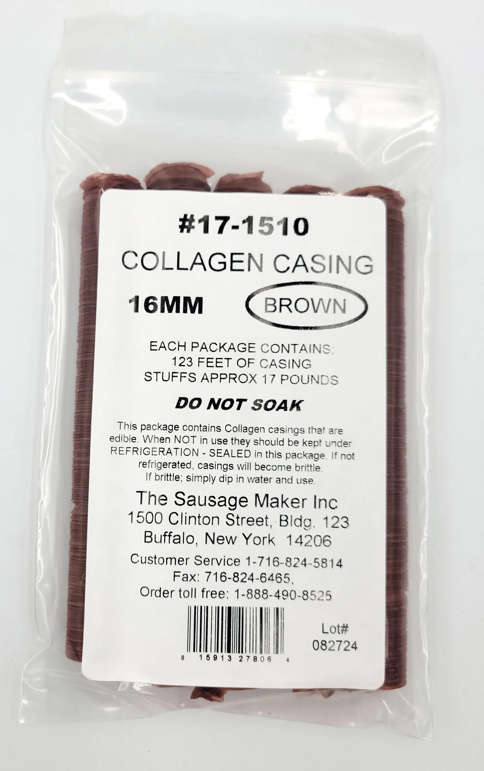 Brown Mahogany Collagen Casings 16mm
