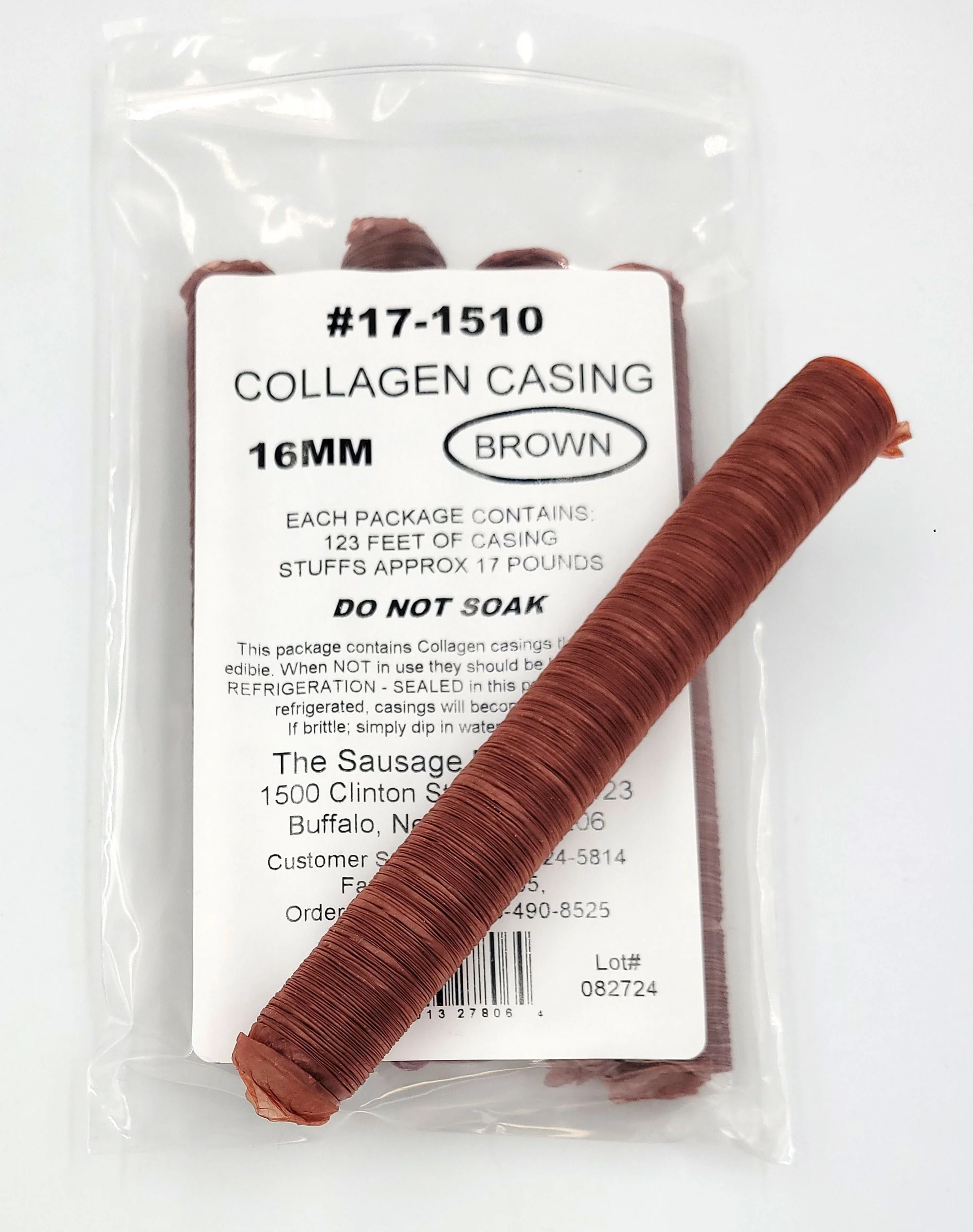 Brown Mahogany Collagen Casings 16mm - Image 2