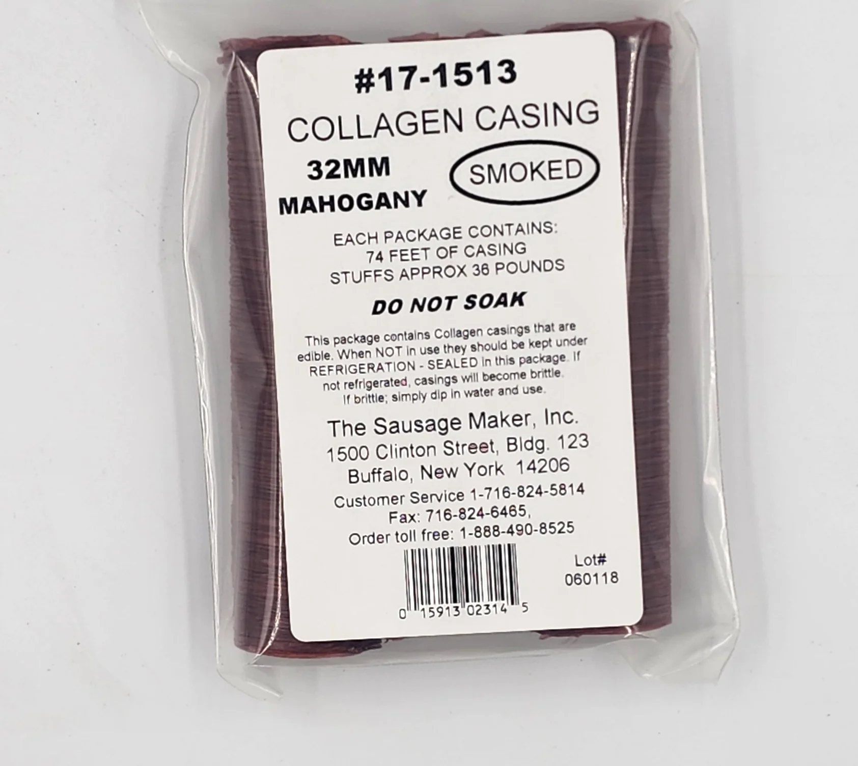 Mahogany Collagen Casings 32mm
