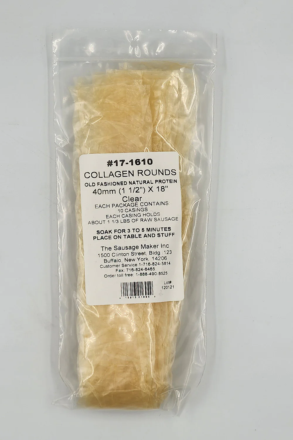 Rounded Collagen Casings 40mm