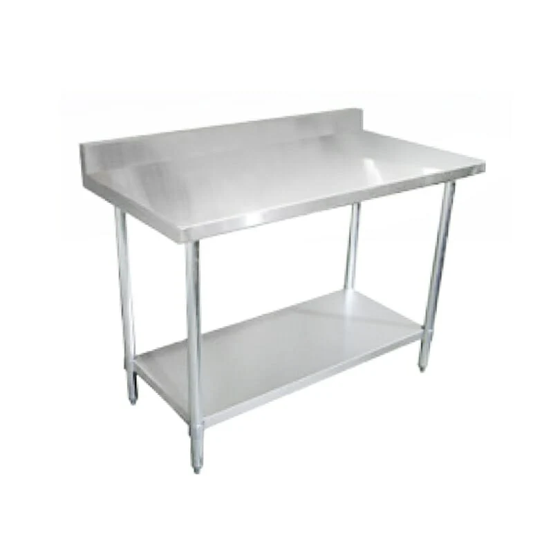 Stainless Steel Table with Backsplash, 24" x 72"